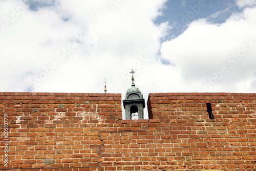 Bell tower brick wall