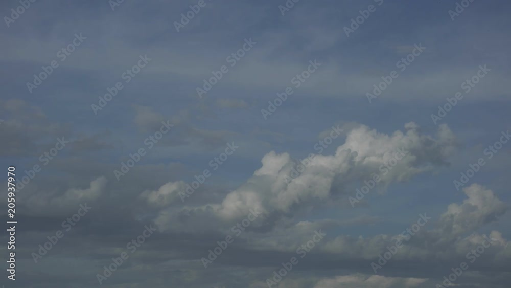 Real Time video of Blue Sky with fluffy clouds in 4K Real Time video of Blue Sky with fluffy clouds in 4K