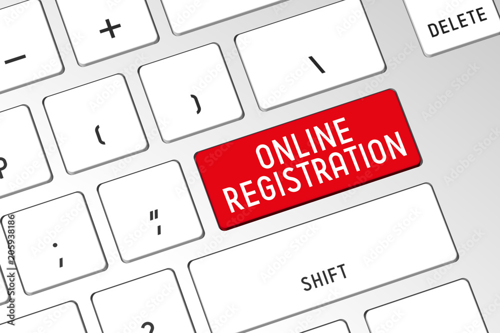 Online registration - 3D computer keyboard Online registration - 3D computer keyboard