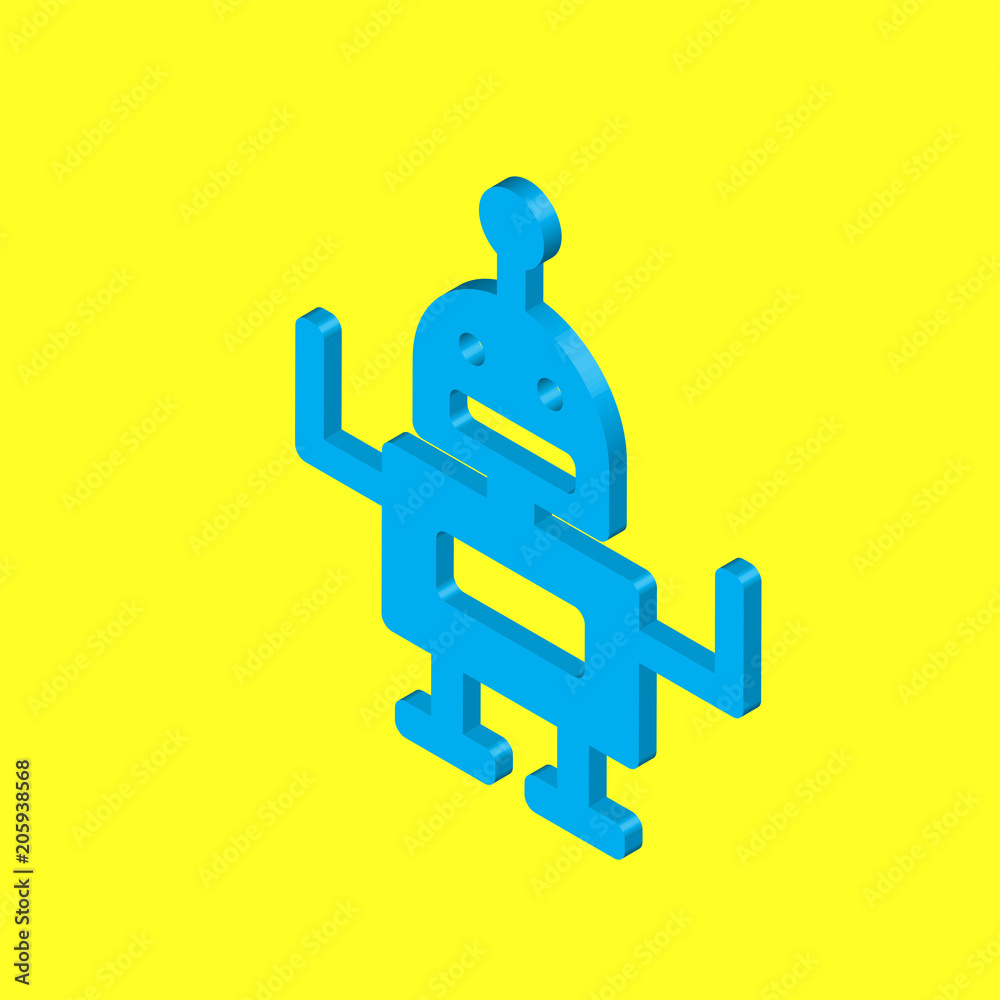 Robot icon vector sign and symbol isolated on white background Robot icon vector sign and symbol isolated on white background
