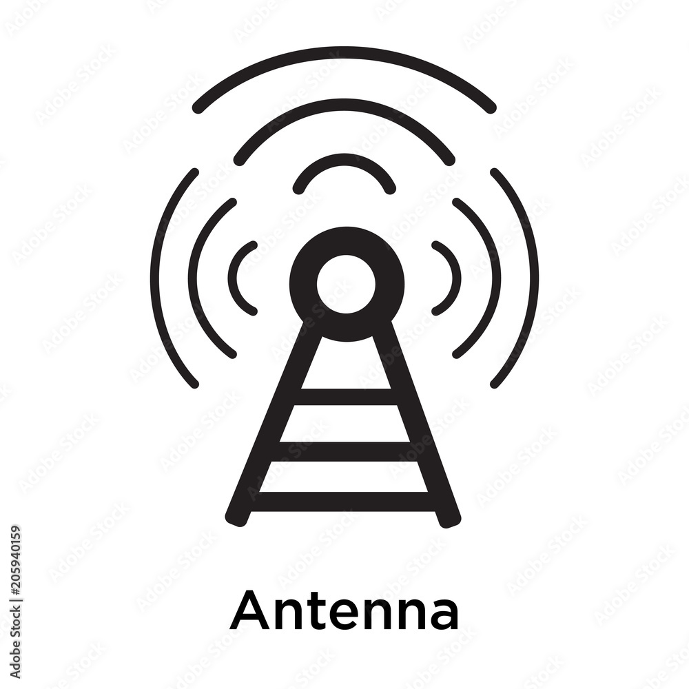 Antenna icon vector sign and symbol isolated on white background Antenna icon vector sign and symbol isolated on white background