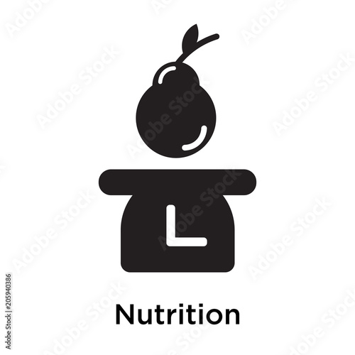 Nutrition icon vector sign and symbol isolated on white background