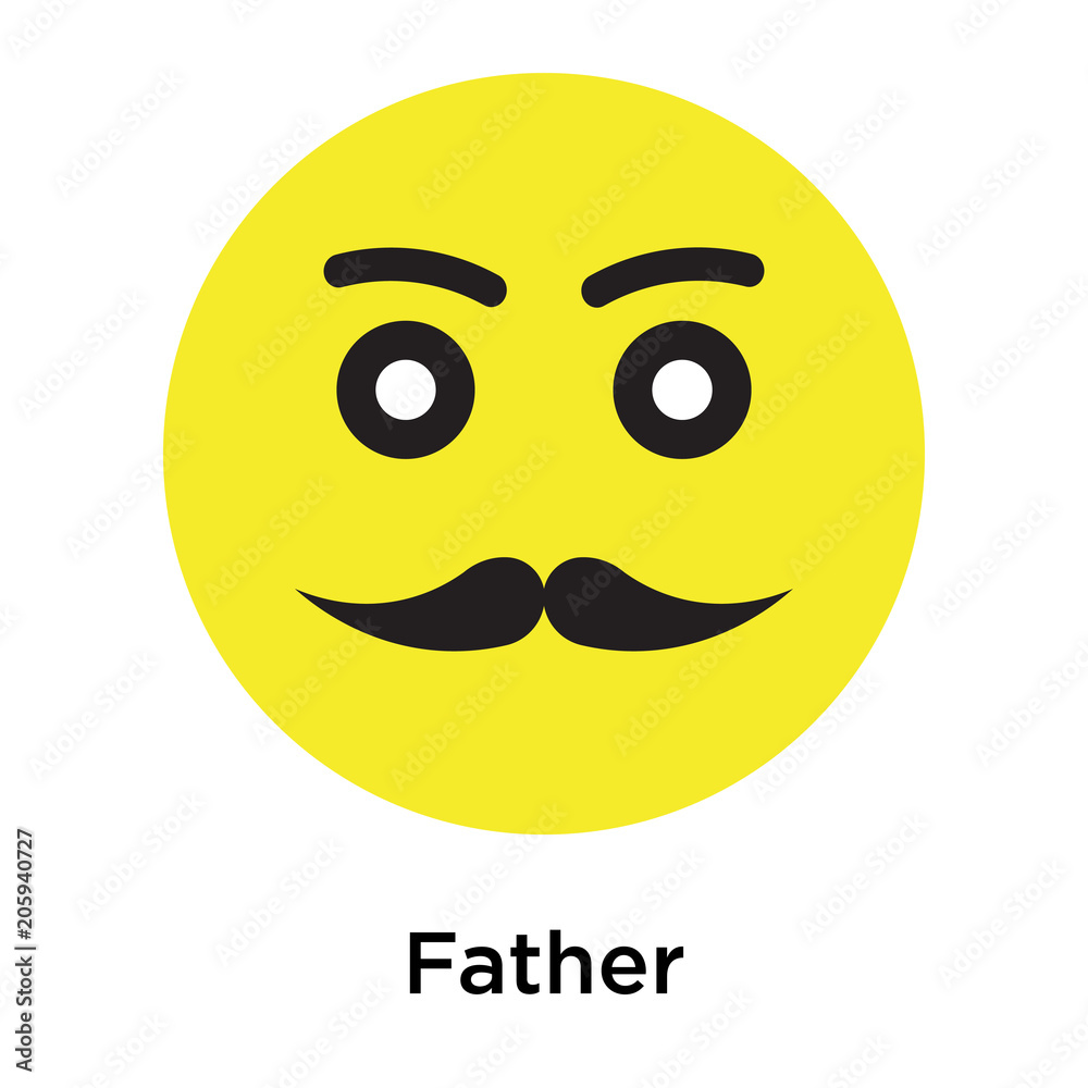 Fototapeta premium Father icon vector sign and symbol isolated on white background