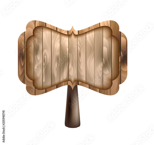 Letrero de madera