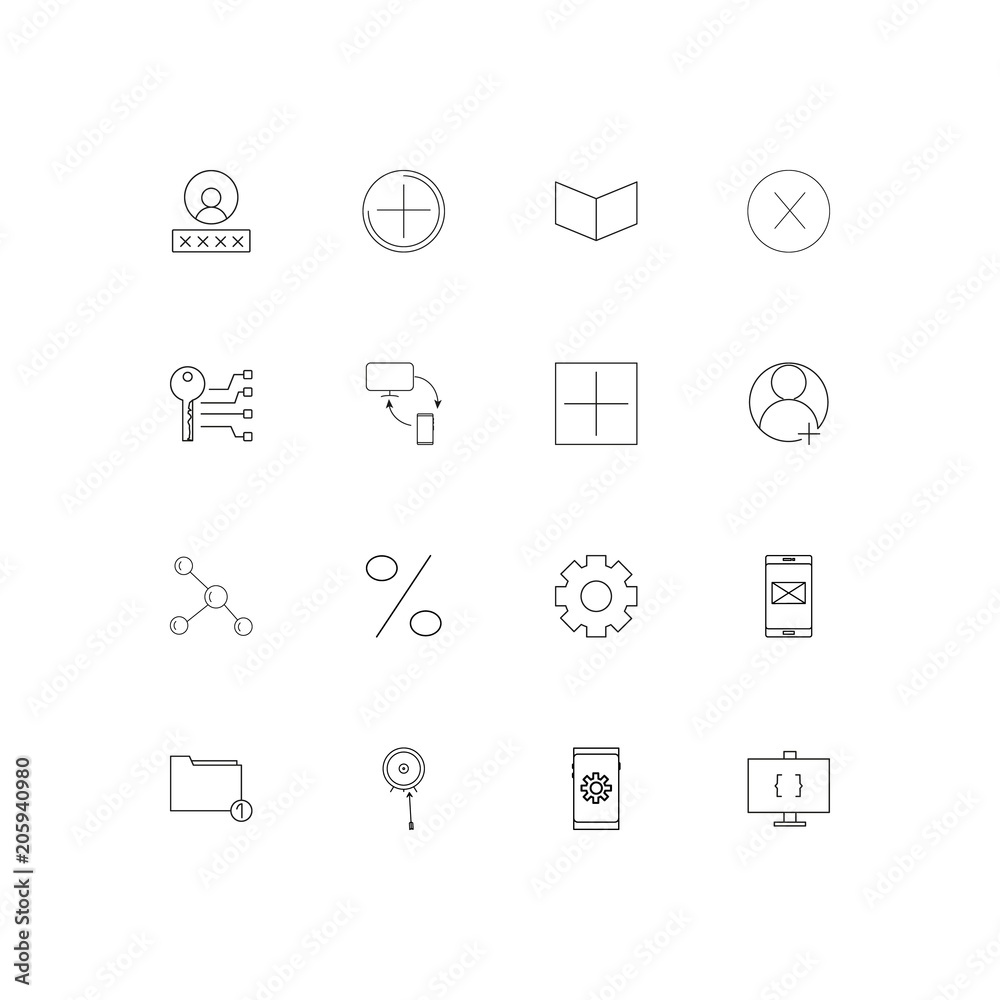 Internet Technologies linear thin icons set. Outlined simple vector icons Internet Technologies linear thin icons set. Outlined simple vector icons