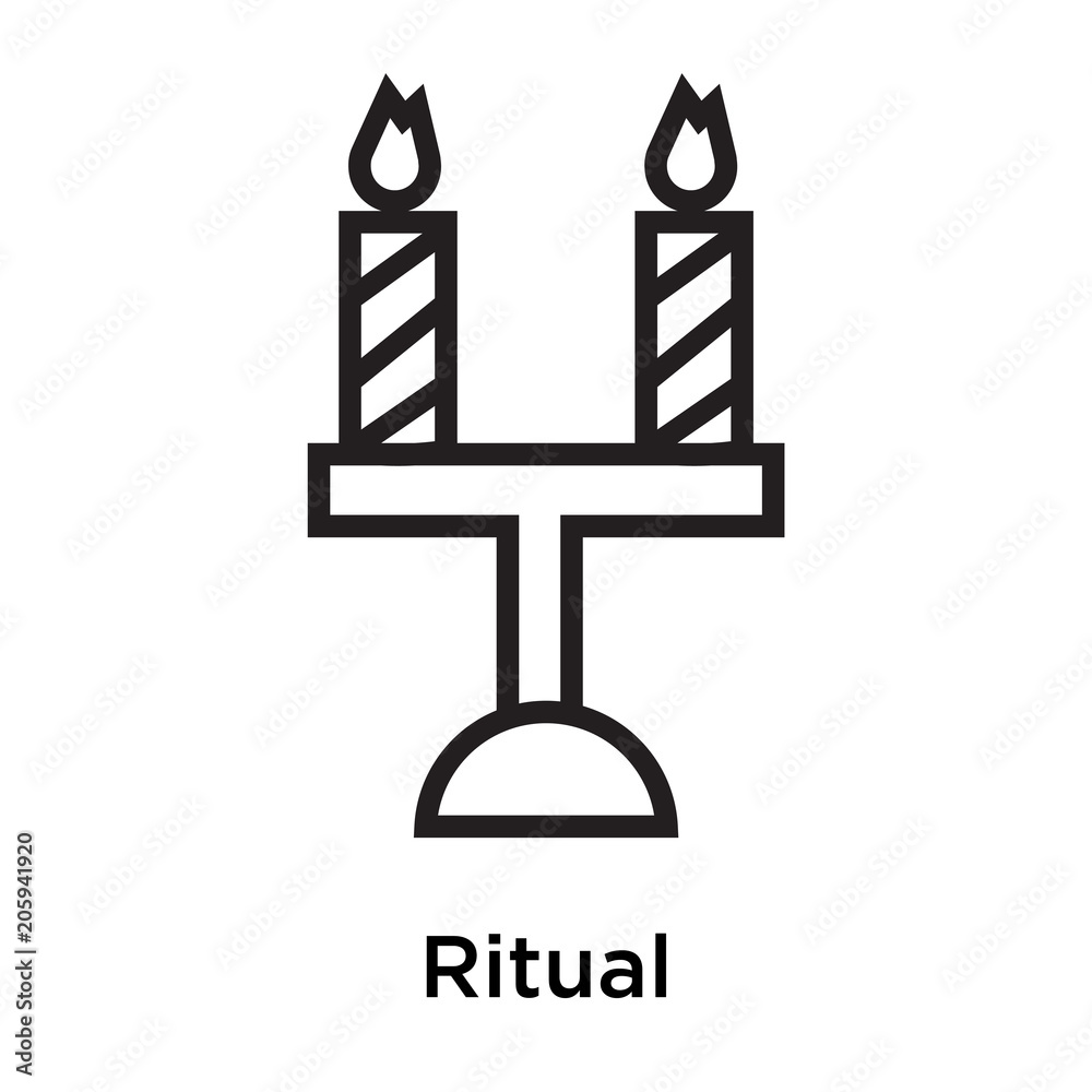 Ritual icon vector sign and symbol isolated on white background