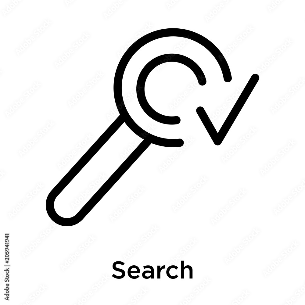 Search icon vector sign and symbol isolated on white background Search icon vector sign and symbol isolated on white background