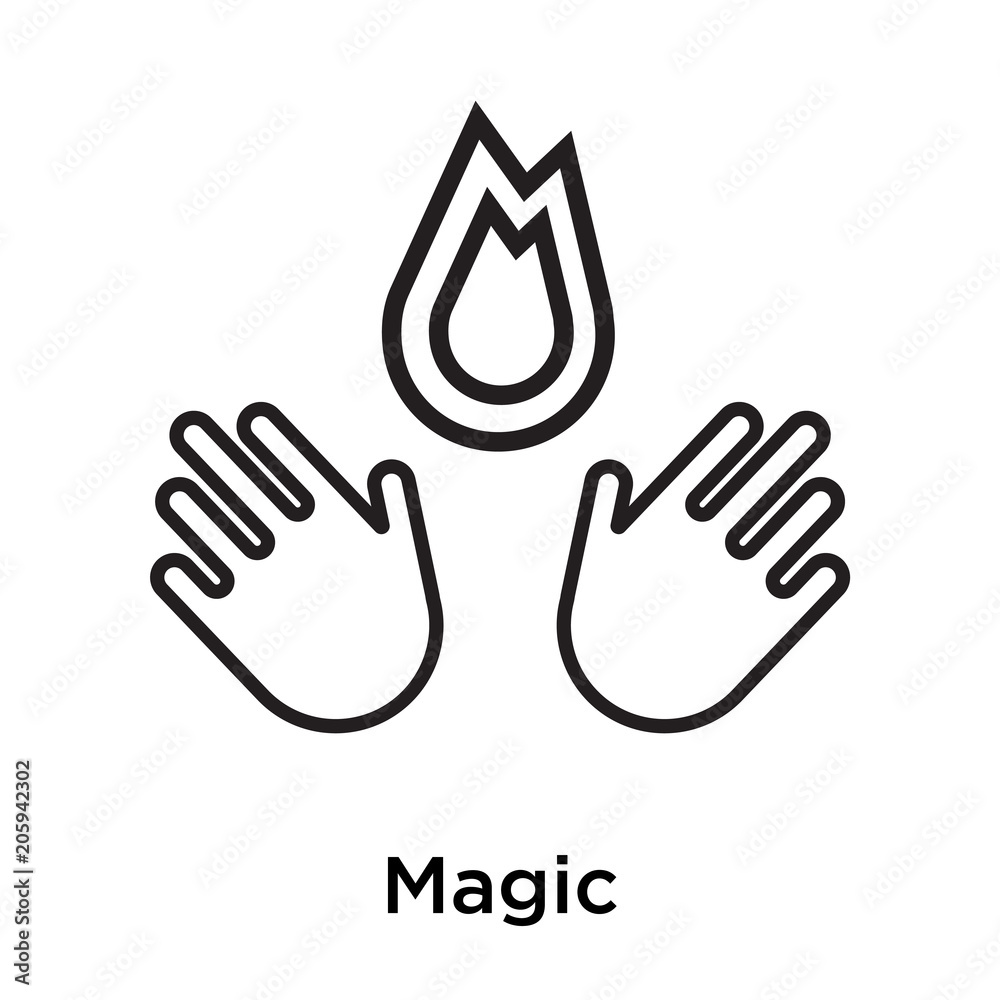 Magic icon vector sign and symbol isolated on white background Magic icon vector sign and symbol isolated on white background
