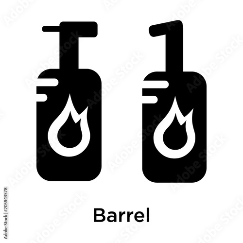 Barrel icon vector sign and symbol isolated on white background