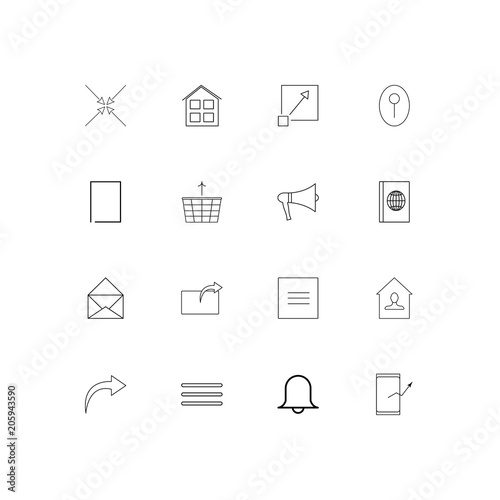Signs And Symbols linear thin icons set. Outlined simple vector icons © Birgul