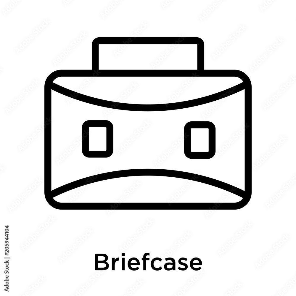 Briefcase icon vector sign and symbol isolated on white background Briefcase icon vector sign and symbol isolated on white background