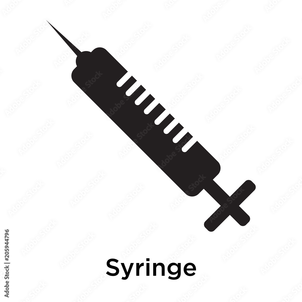 Syringe icon vector sign and symbol isolated on white background Syringe icon vector sign and symbol isolated on white background
