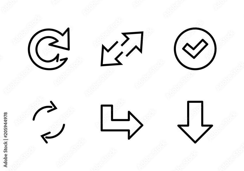 Set download, arrows Line icon stock vector illustration. Editable Stroke. 100x100 Pixel Perfect Set download, arrows Line icon stock vector illustration. Editable Stroke. 100x100 Pixel Perfect