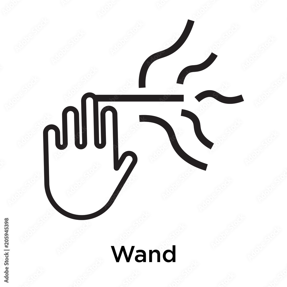 Wand icon vector sign and symbol isolated on white background Wand icon vector sign and symbol isolated on white background