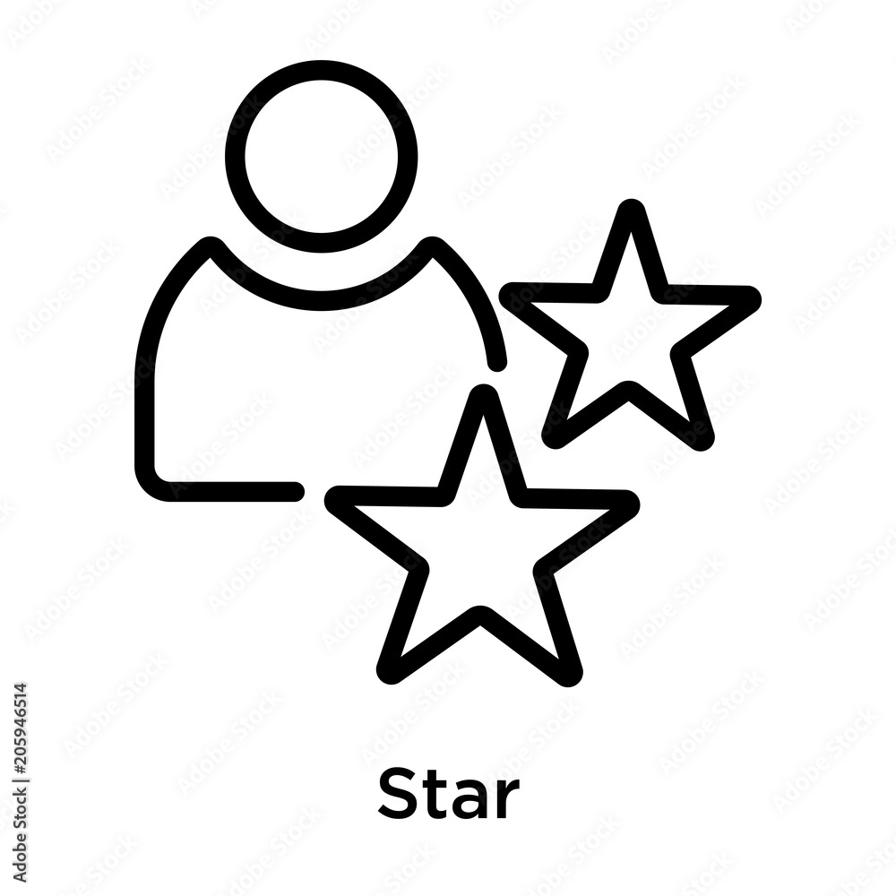 Star icon vector sign and symbol isolated on white background Star icon vector sign and symbol isolated on white background