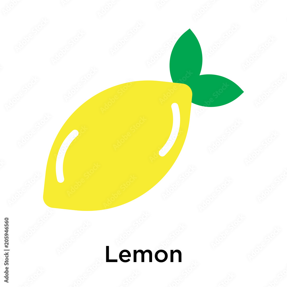 Lemon icon vector sign and symbol isolated on white background Lemon icon vector sign and symbol isolated on white background