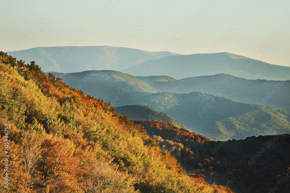 Obraz premium Bieszczady National Park near Wolosate village. Poland