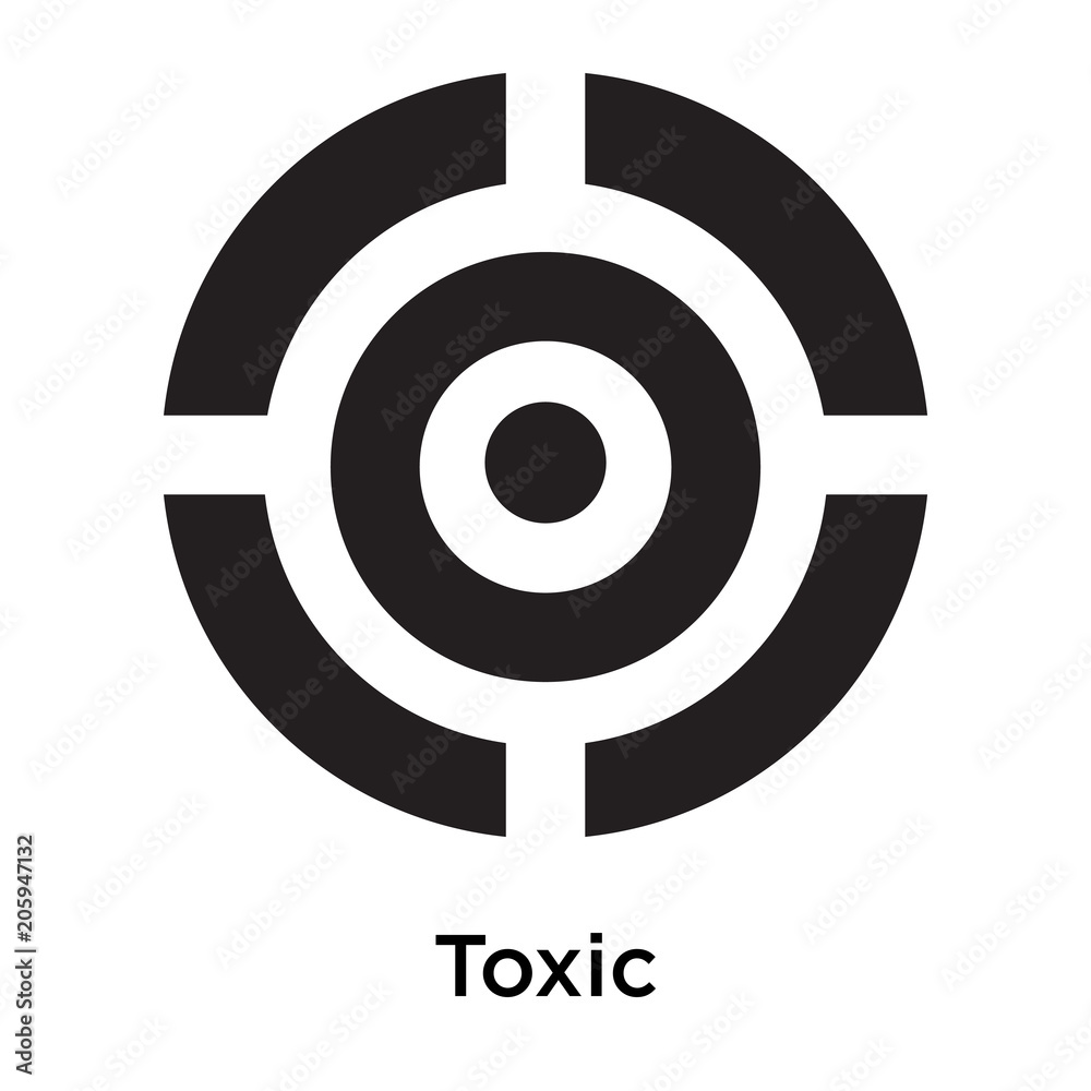 Toxic icon vector sign and symbol isolated on white background Toxic icon vector sign and symbol isolated on white background