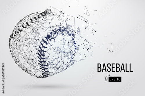 Silhouette of a baseball ball. Vector illustration