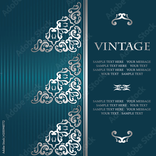 Vintage design for your invitation card. Retro background with vintage elements and borders. Can be used in book design  card background  invitation design and other