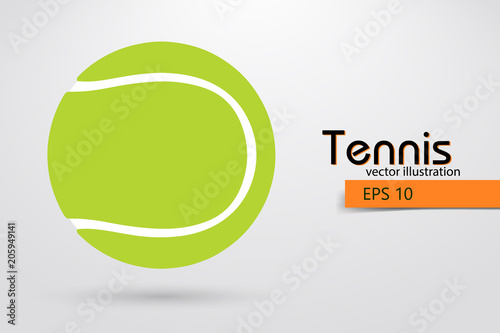 Silhouette of a tennis ball from particles.