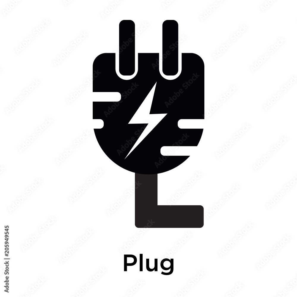 Plug icon vector sign and symbol isolated on white background Plug icon vector sign and symbol isolated on white background