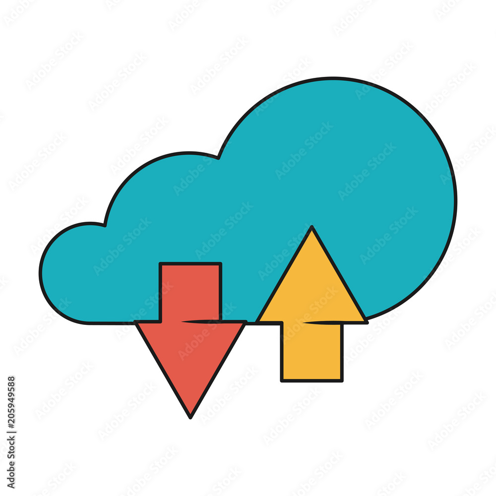 Cloud computing technology vector illustration graphic design Cloud computing technology vector illustration graphic design