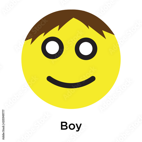 Boy icon vector sign and symbol isolated on white background