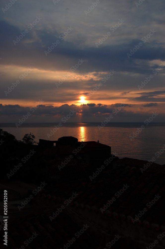Sunrise in Monemvasia Greece 