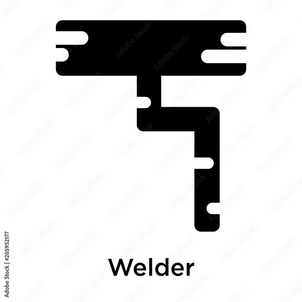 Welder icon vector sign and symbol isolated on white background