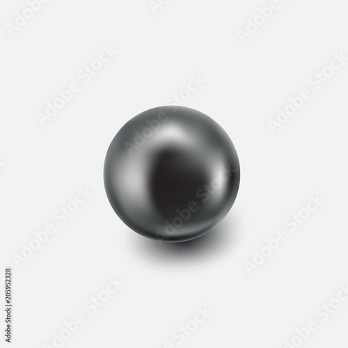 Black shiny sea pearl