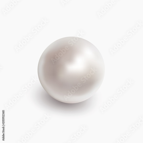 White shiny sea pearl