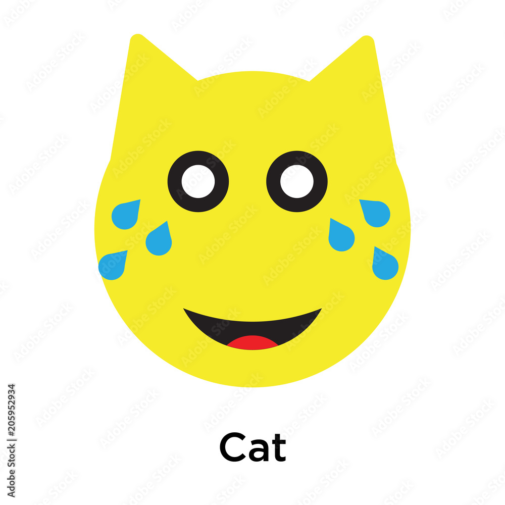 Cat icon vector sign and symbol isolated on white background
