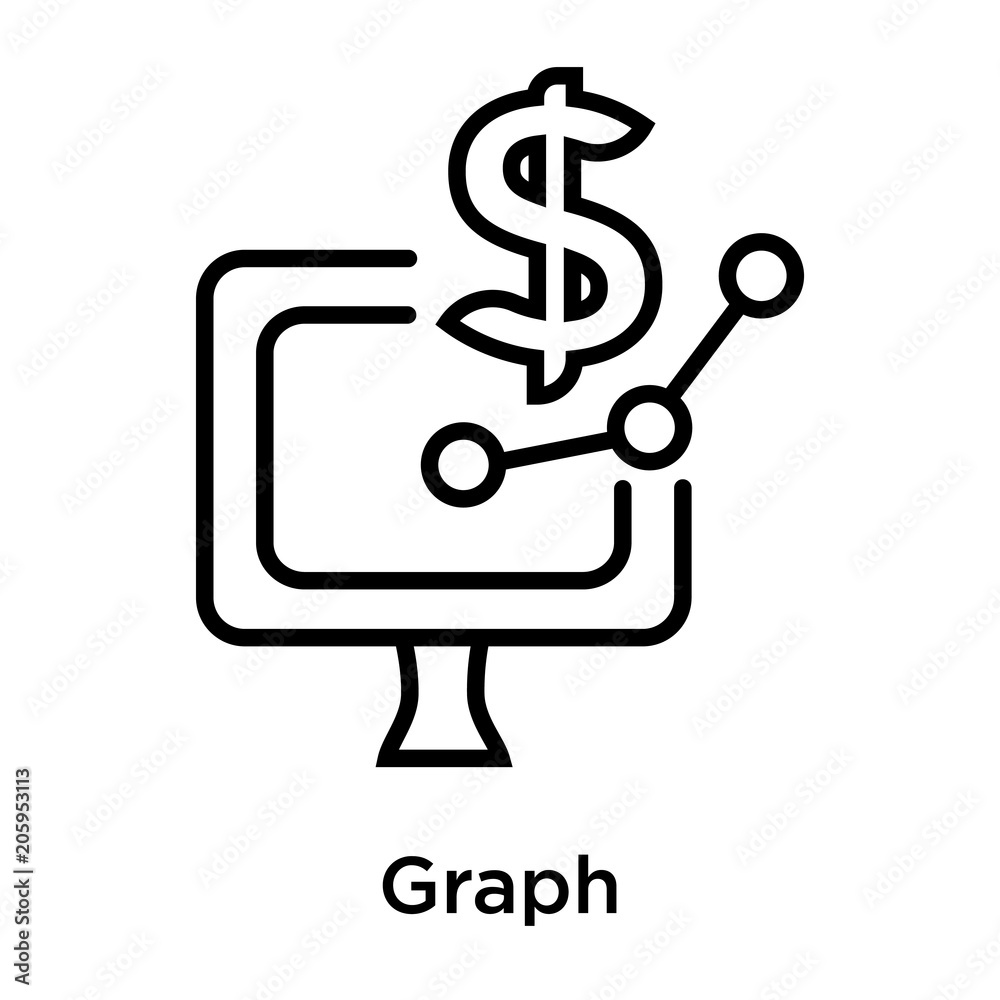Graph icon vector sign and symbol isolated on white background Graph icon vector sign and symbol isolated on white background