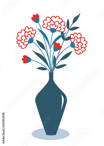 Cute decorative bouquet of flowers in vase