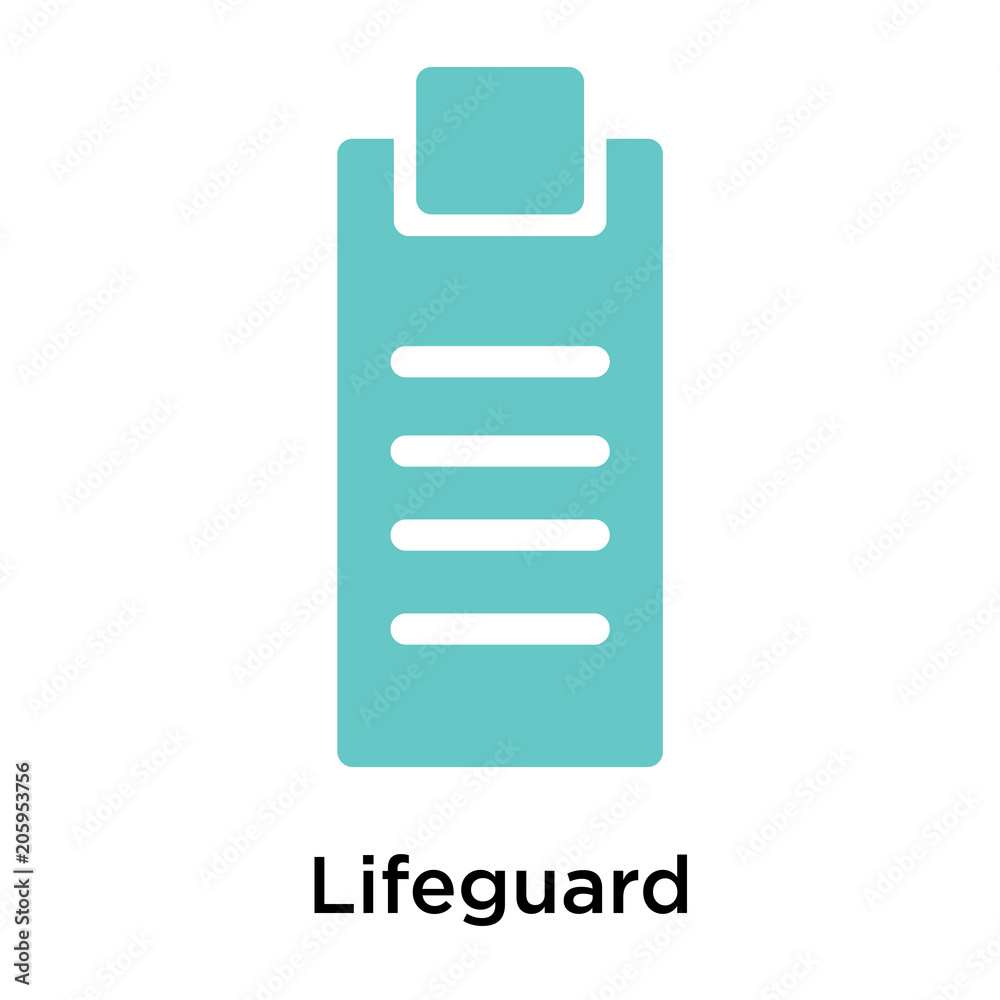 Lifeguard icon vector sign and symbol isolated on white background Lifeguard icon vector sign and symbol isolated on white background