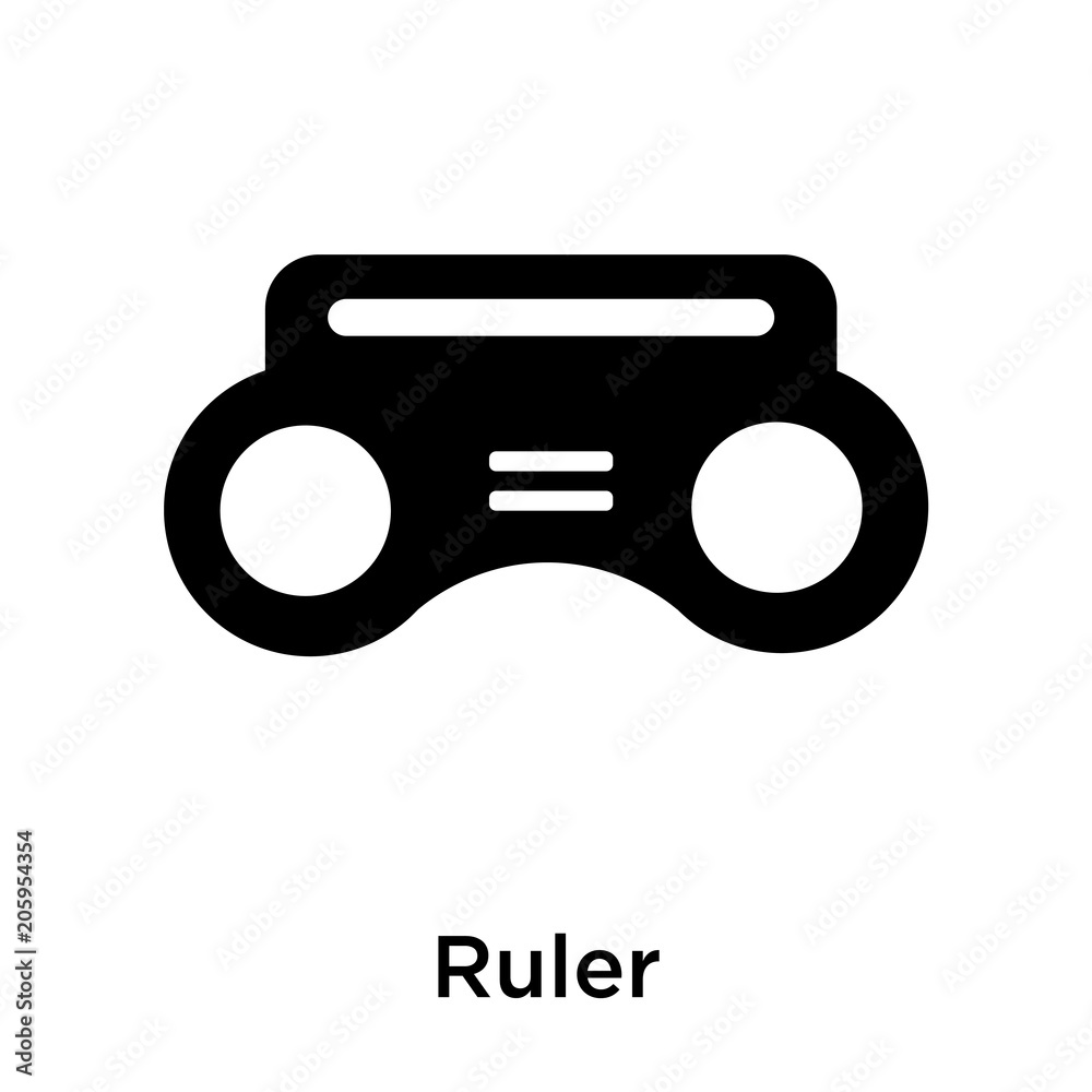 Ruler icon vector sign and symbol isolated on white background Ruler icon vector sign and symbol isolated on white background