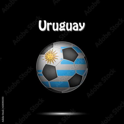 Flag of Uruguay as an soccer ball