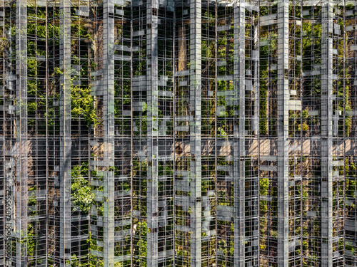 Top view of the old greenhouse. Photo from the drone