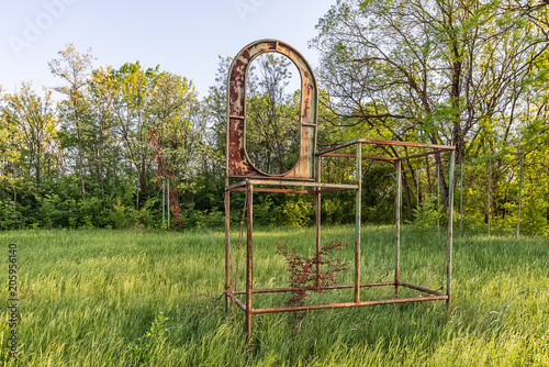 abandoned device for parachuting and pilot training photo