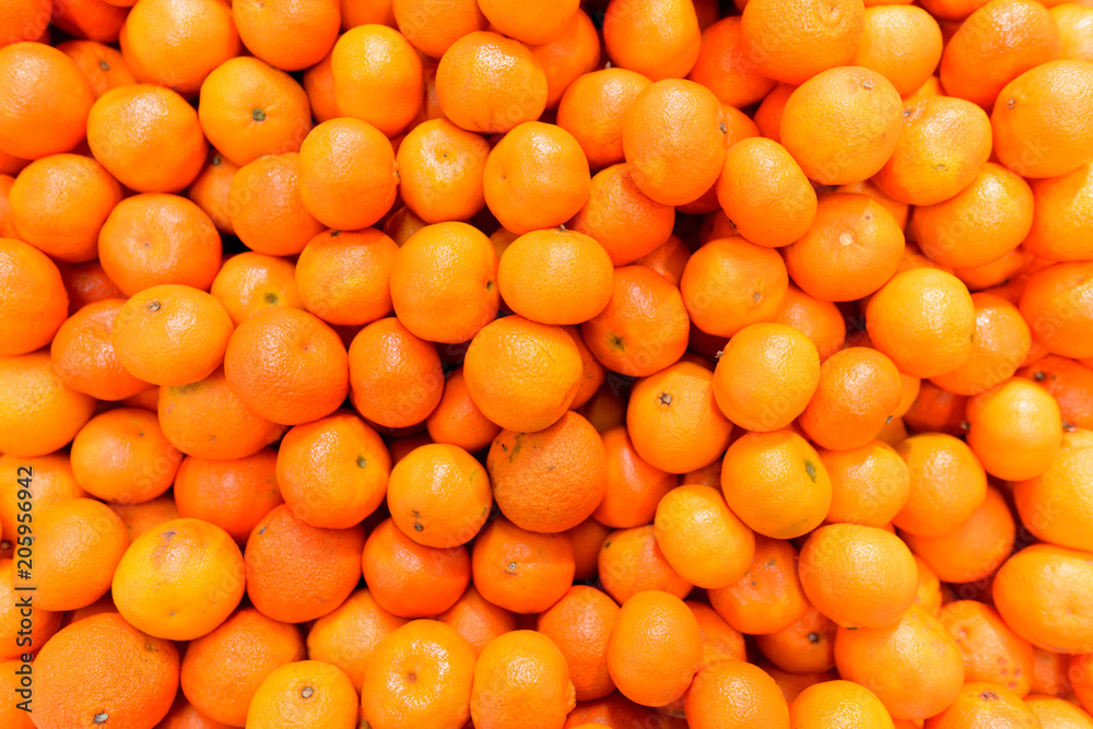 Top View Of Orange Fruits