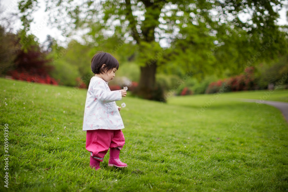 baby girl play at spring forest park baby girl play at spring forest park