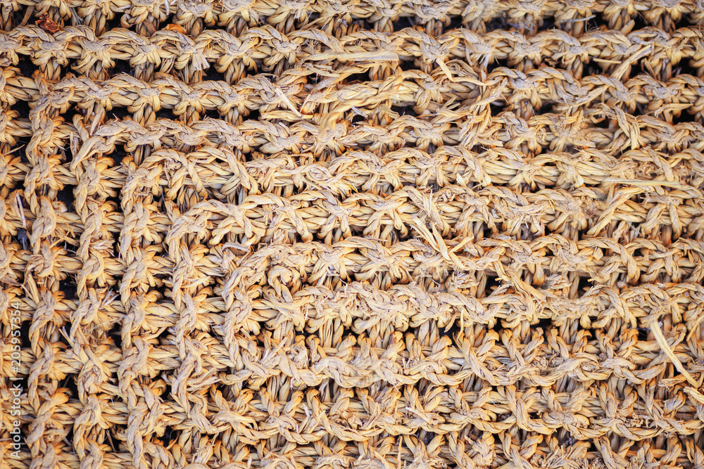 knitted or wicker texture, mat, pad