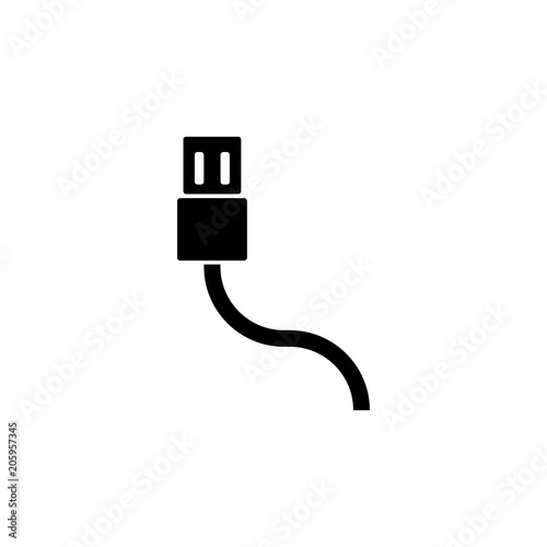 usb cord icon. Element of web icon for mobile concept and web apps. Isolated usb cord icon can be used for web and mobile