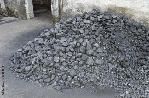 Mineral coal pile
