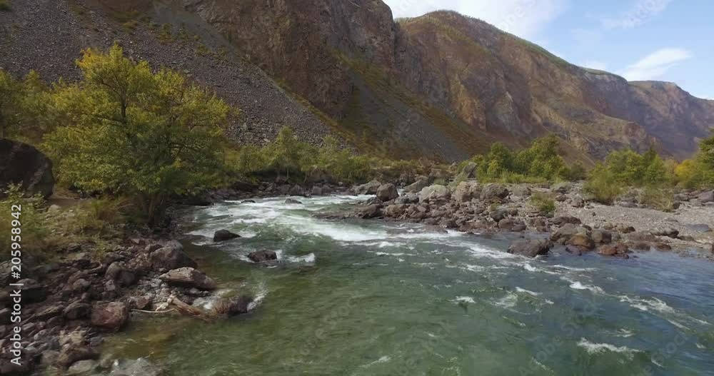 Flight over the Mountains. Altai. Siberia. Flying over the River. Forest Valley 4k Flight over the Mountains. Altai. Siberia. Flying over the River. Forest Valley 4k
