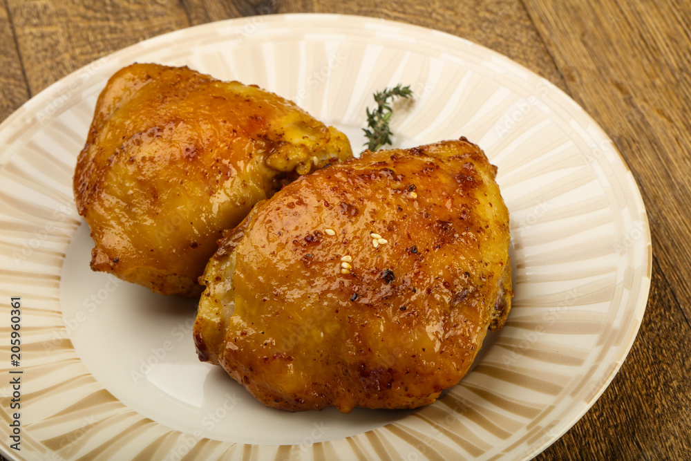 Roasted chicken thighs Roasted chicken thighs