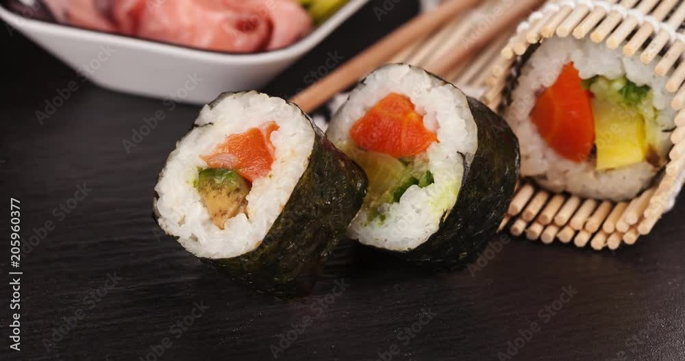 Various kind of Asian food with motion effect. Various kind of Asian food with motion effect.