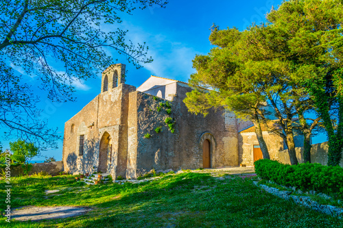 View of the church of Sant Orsola in Erice, Sicily, Italy photo