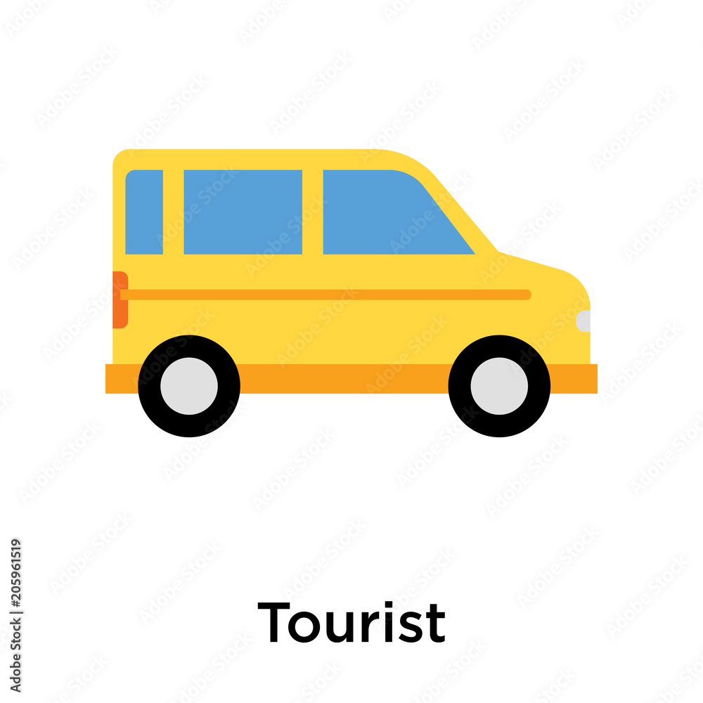 Tourist icon vector sign and symbol isolated on white background